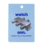 Watch Onn Digital Coax 4 Way Splitter, Cable, Antenna, 2500mhz, New, Open Box. Fixed Price $9.99.