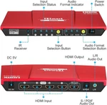 Tesmart 4 In 1 Out 4x1 Hdmi Switch Supports Ultra Hd With Remote Hsw0401a1u Red. Fixed Price $16.33.