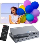 Riuiin 4k 30hz 2x2 Video Wall Controller, Hdmi Input With 12 Modes, Ir Remote. Fixed Price $39.95.