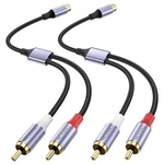 Moswag Rca Splitter 1 Female To 2 Male Pack, Y 2pack, Black. Fixed Price $21.47.