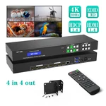 Mt-viki 4x4 Hdmi Matrix Switch 4k 30hz Hdcp1.2 Hdmi1.4 3d Audio Extractor Ir Web. Fixed Price $101.99.
