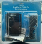 Radio Shack Archer Amplified Vhf/uhf/fm Portable Antenna 15-1607 + Adapter Nos. Fixed Price $18.99.
