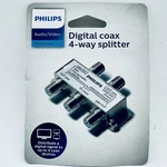 Philips Digital Coax 4-way Splitter Up To 4 Devices Audio/video For Co-ax Cables. Fixed Price $5.53.