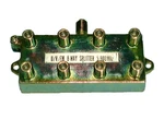 Philmore 42-138, 75 Ohm F Type 8 Way Hybrid Splitter W/ Grounding Block 5-900mhz. Fixed Price $13.29.
