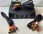 Vtg "radioshack" 4-way Audio/video Selector Switch #15-1976 W/ 3 Sets Of Cords. Fixed Price $11.65.