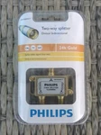 Philips Two-way 24k Gold Plated Connector Splitter Swv3020w/17 2300 Mhz. Fixed Price $5.00.