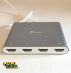 J5 Create Usb-c To 4 Port Hdmi Multi-monitor Adapter Splitter, Jca366 Not Tested. Fixed Price $50.00.